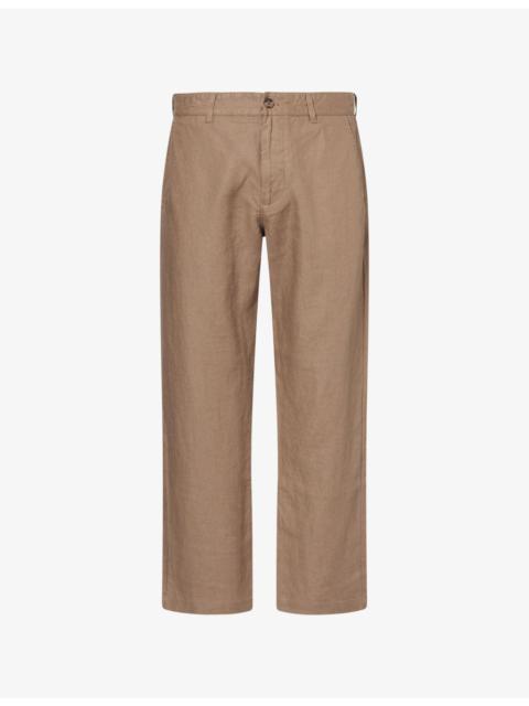 NN07 Aden Straight-Leg Linen Trousers