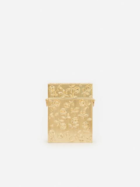self-portrait Gold Floral Engraved Micro Bag