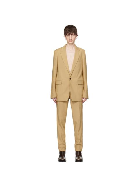Tan Single-Breasted Suit