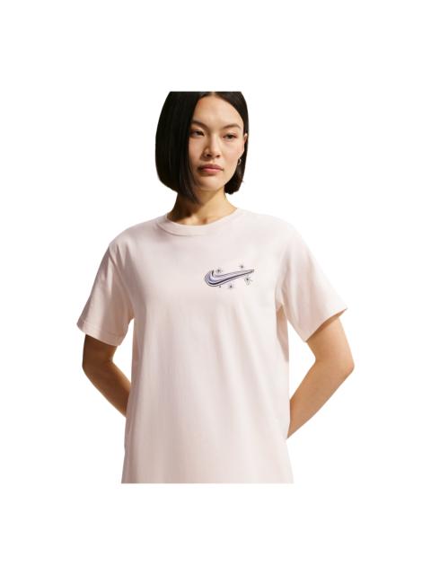 Nike (WMNS) Nike Sportswear Classic Short Sleeve T-Shirt Asia Sizing 'Pink' IH7605-103