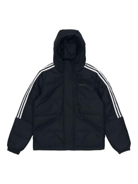 adidas neo M Dwn Wnt Prka Stay Warm Windproof hooded down Jacket Black H45292