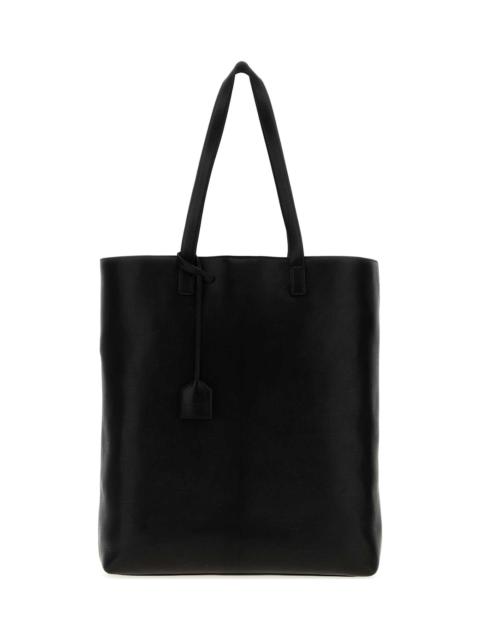 SAINT LAURENT Black Leather Shopping Bag