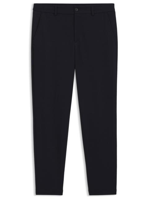 BOSS TAPERED-FIT PANTS IN MICRO-PATTERNED STRETCH JERSEY