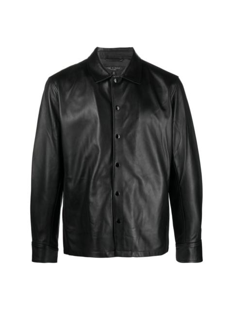Stanton panelled leather shirt