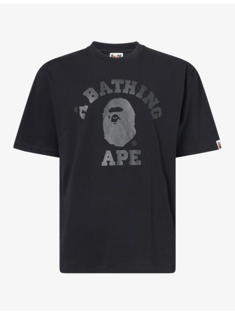 A BATHING APE® Tonal Logo-Print College Cotton T-Shirt