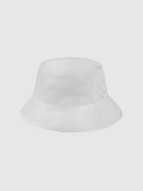 Cotton bucket hat with embroidery