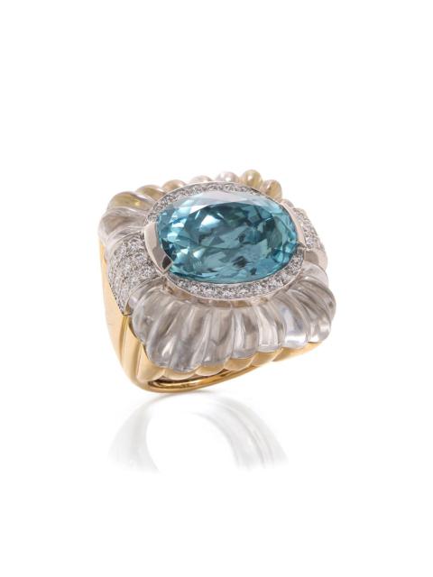 DAVID WEBB Aquamarine Couture Ring