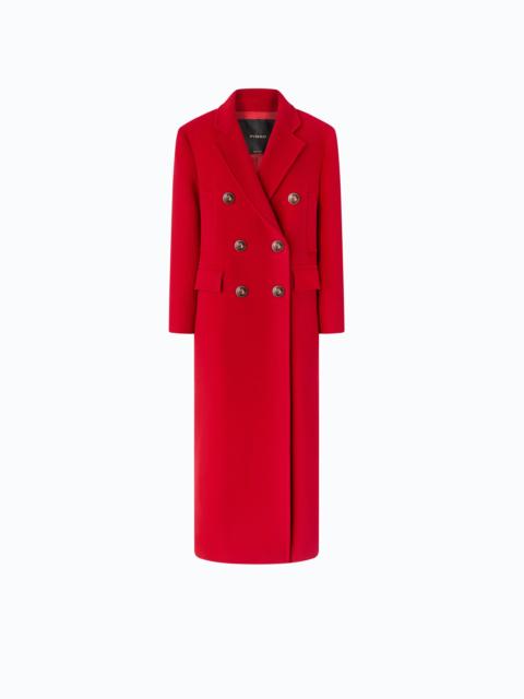 PINKO LONG DOUBLE-BREASTED COAT IN WOOL-BLEND FABRIC