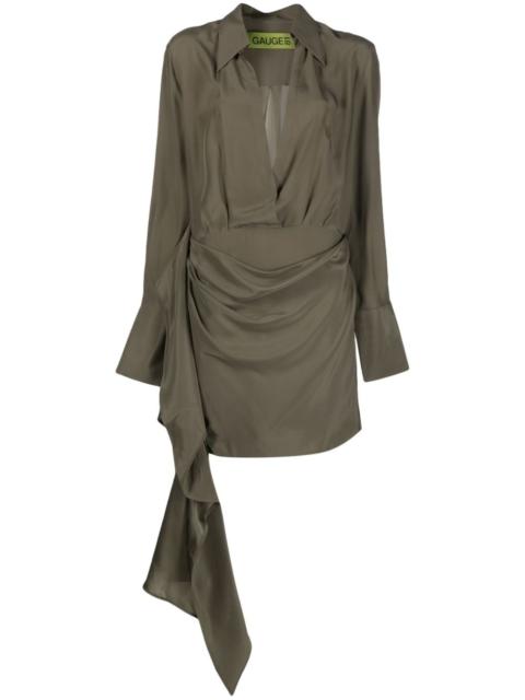 GAUGE81 Gravia long-sleeve silk minidress