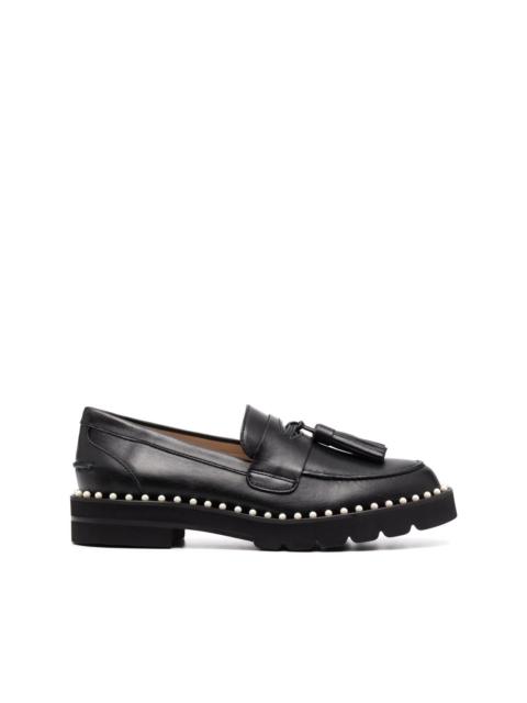 Stuart Weitzman Mila pearl-embellished loafers