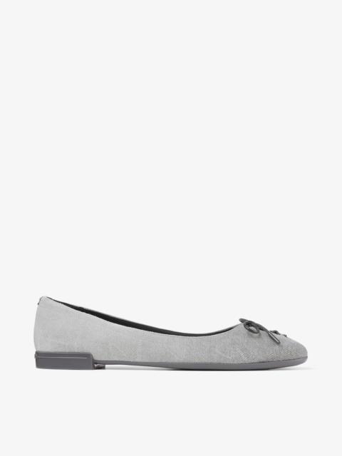 JIMMY CHOO Scarlett Ballerina
Dove Suede Denim Ballerina Flats