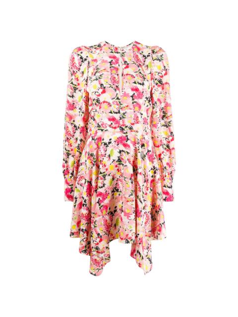 floral-print asymmetric dress