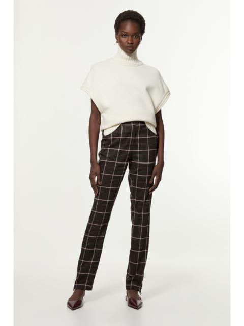 KAREN MILLEN Tall Check Straight Leg Tailored Trouser