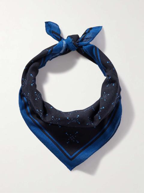 Blue Blue Japan Kobolevi Printed Indigo-Dyed Cotton Bandana