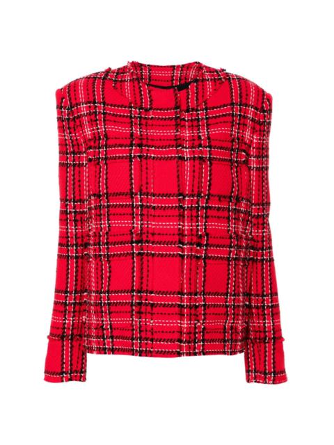 MSGM checked tweed jacket