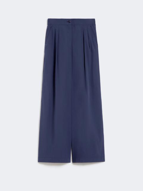 WEEKEND Max Mara Wide-leg cotton poplin trousers - NAVY