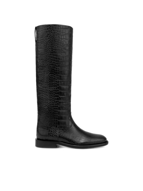 PARIS TEXAS 20mm Montana croco-embossed leather boots
