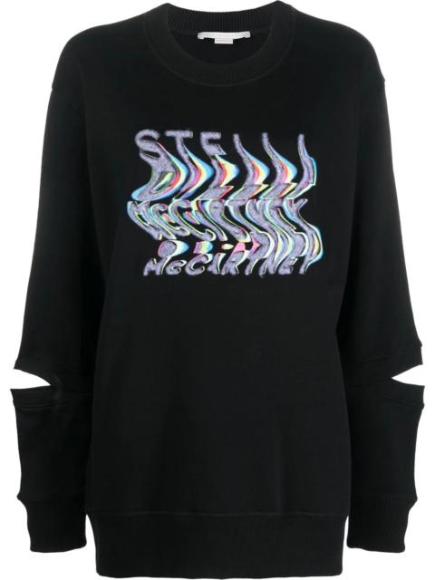Stella McCartney warped-logo oversized sweatshirt