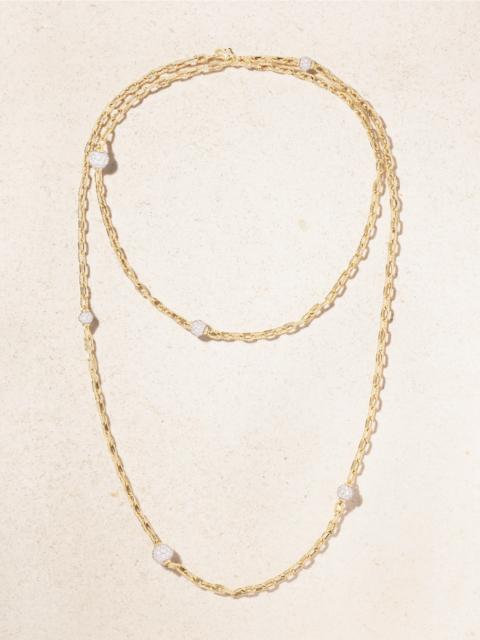 DAVID YURMAN Dy Madison Rhodium-plated 18-karat Gold Diamond Necklace