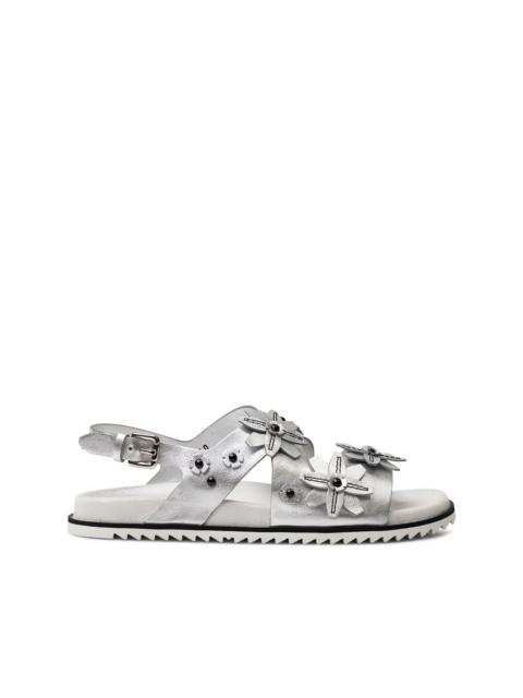 Tod's flower-embellished buckle sandals
