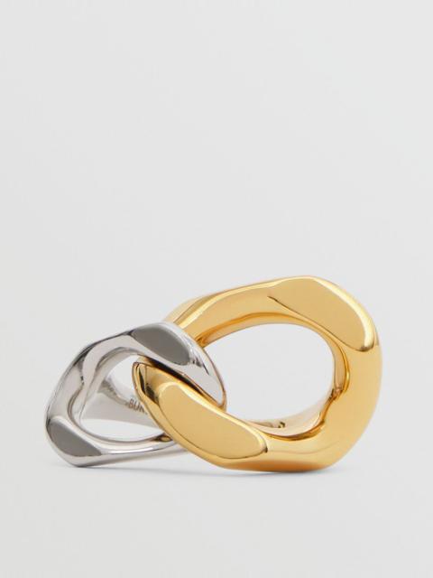 Burberry Gold and Palladium-plated Chain-link Ring