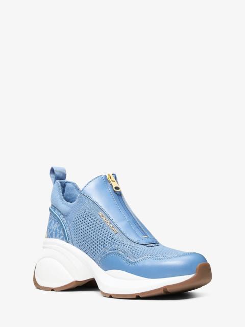 MICHAEL KORS Zuma Mixed-Media Trainer