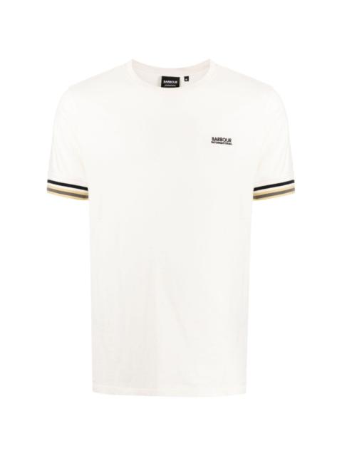 Barbour stripe-detail cotton T-shirt