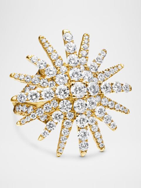 DAVID YURMAN Starburst Ring with Diamonds in 18K Gold, 28mm