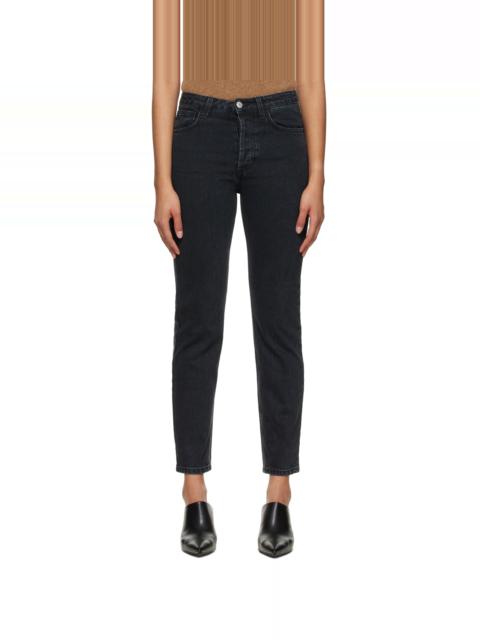 House of Dagmar Black Devine Straight-Fit Cropped Jeans