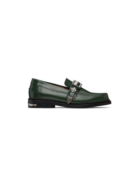 TOGA VIRILIS Green Polished Loafers