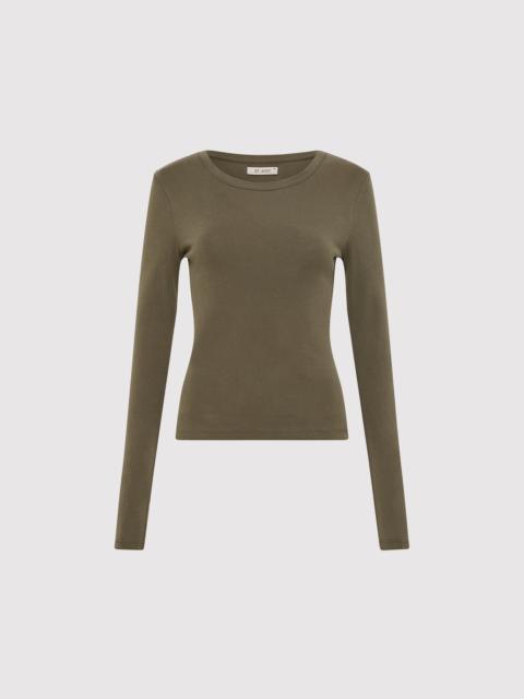 Organic Cotton Long Sleeve Top - Kelp