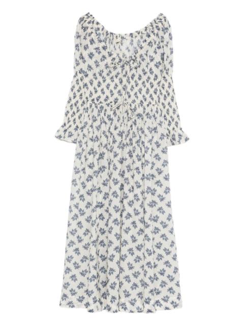 DÔEN scoop neck flower print dress
