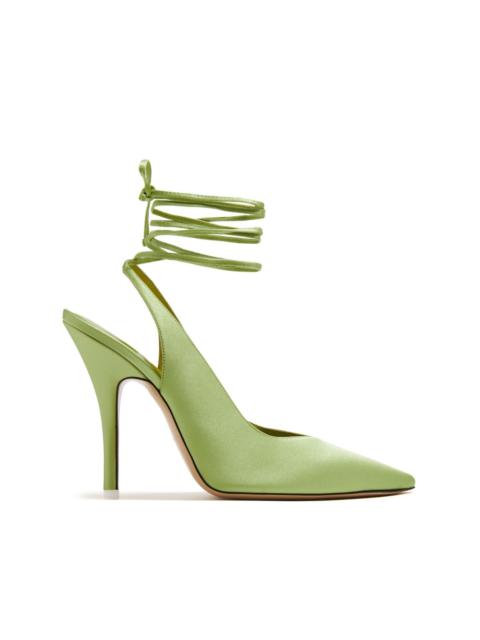 THE ATTICO Venus 105mm satin slingback pumps