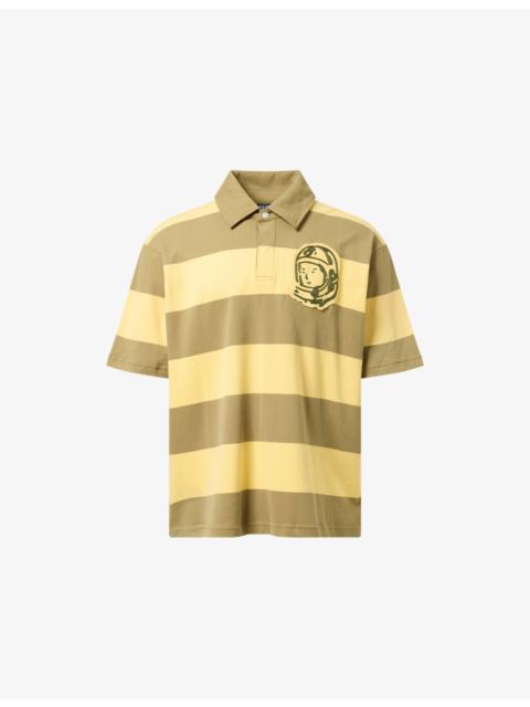 BILLIONAIRE BOYS CLUB Applique Astro Layered Stripe Long-Sleeve Cotton Rugby Shirt