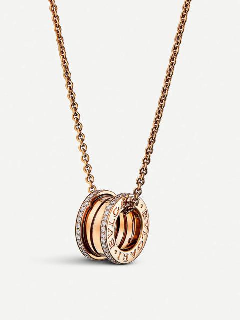 B.zero1 18ct pink-gold and diamond necklace