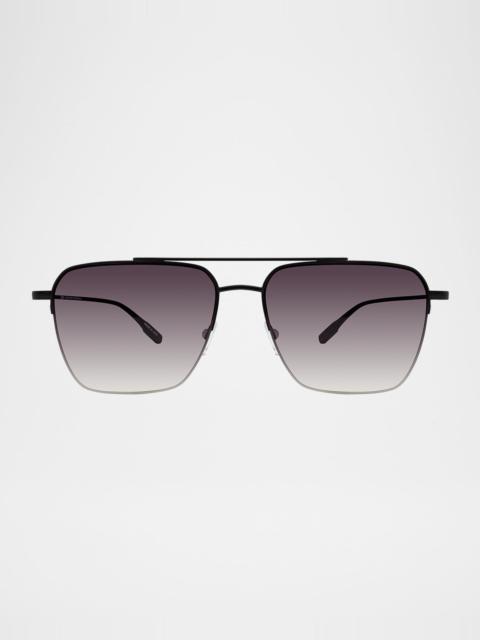 BARTON PERREIRA Men's Armstrong Titanium Aviator Sunglasses