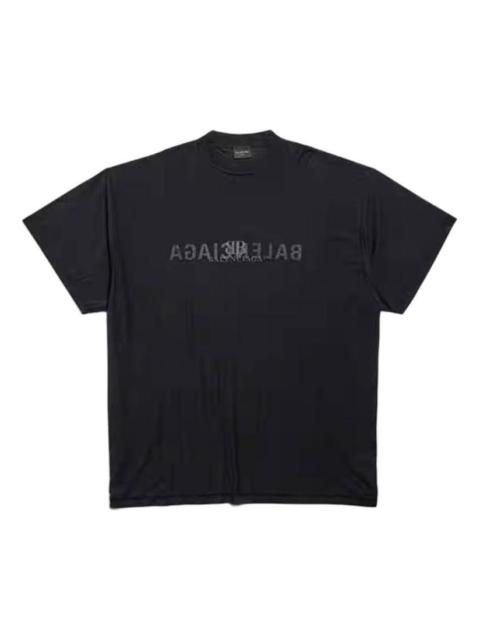 BALENCIAGA Balenciaga AI Logo Inside Out Oversized T-shirt 'Black' 787358TQVJ41750
