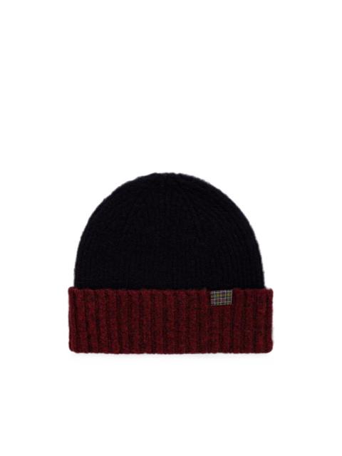Barbour Scottish Angus ribbed-knit beanie hat