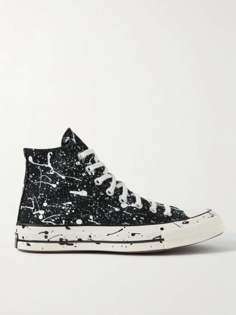 Chuck 70 Paint-Splattered Canvas High-Top Sneakers