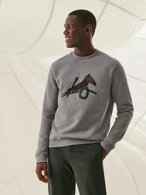 Hermès Crewneck sweater with leather detail