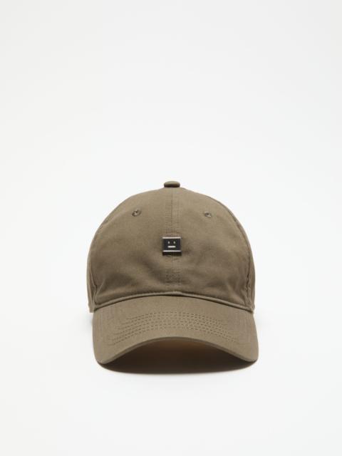 Acne Studios Stud Face logo cap - Wood green