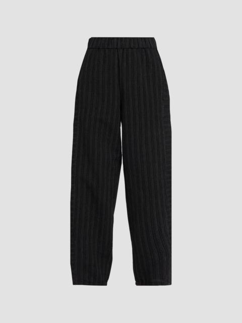 EILEEN FISHER Women's Lantern Stripe Stitch Cotton-Blend Pants - Black White