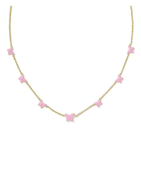 KENDRA SCOTT Lillia Butterfly Gold Enamel Strand Necklace