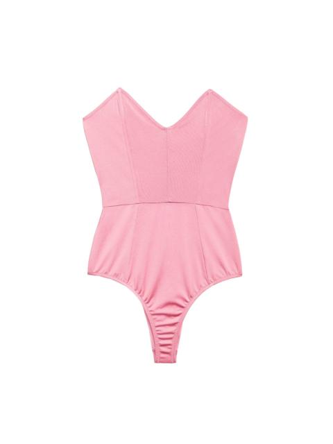 Fleur du Mal Strapless V-Neck One Piece