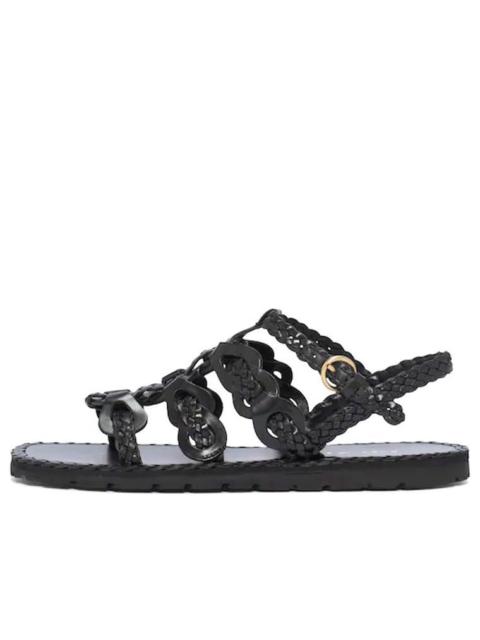 Prada (WMNS) PRADA Braided Leather Sandals 'Black' 1X186M_027_F0002_F_A015