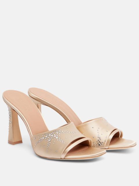 MALONE SOULIERS Roxanne 90 embellished satin mules