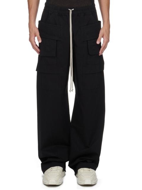 Rick Owens DRKSHDW Creatch Wide-Leg Cotton-Twill Drawstring 화물 바지