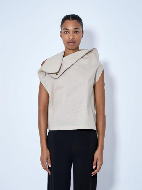 ISSEY MIYAKE Asymmetric Zip Detail Top