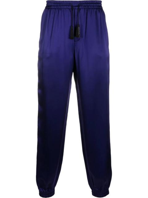 SAINT LAURENT tapered-leg silk trousers
