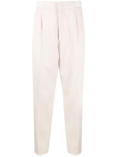 ZEGNA elasticated-ankles wool trousers